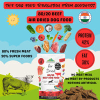 Thumbnail for 80/20 Beef Air Dried Dog Food - Grain Free, Natural, High Protein & Fat, All Breeds & All Life Stages